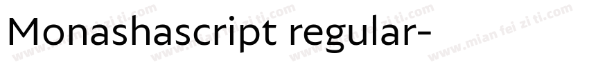 Monashascript regular字体转换